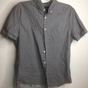AE crushing it button down short sleeve shirt LG